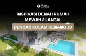 Denah Rumah Mewah 2 Lantai Dengan Kolam Renang 3D