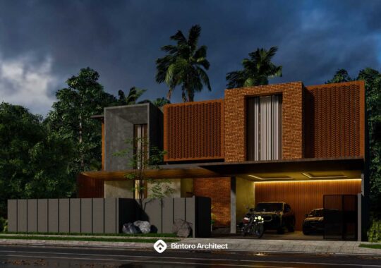 Desain Rumah Mewah 2 Lantai Modern Dengan Kolam Renang