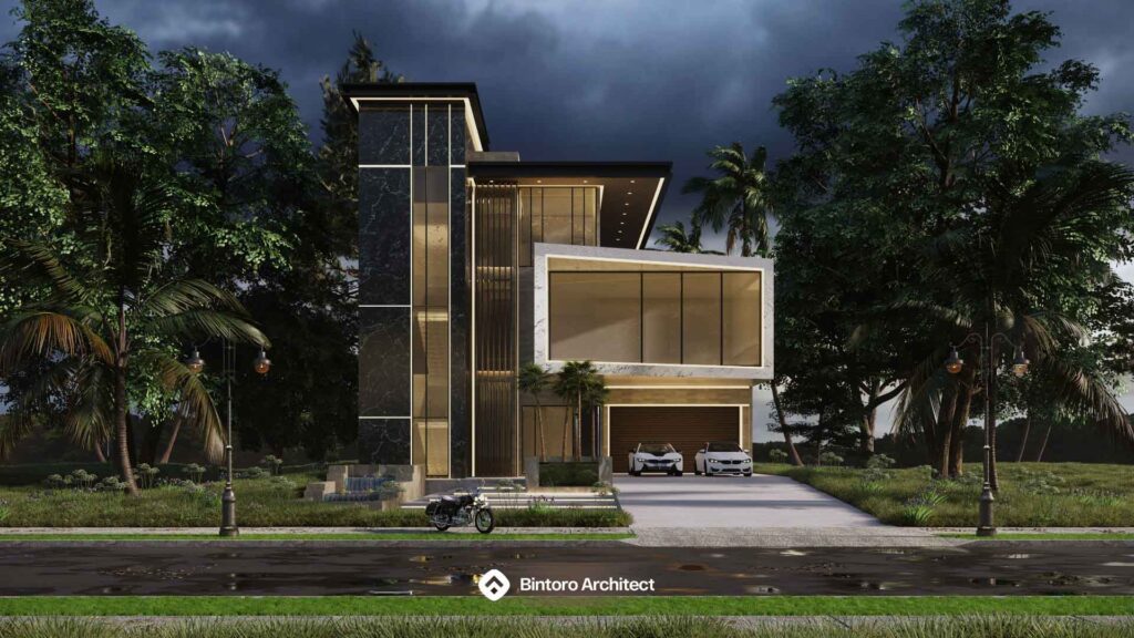 Desain Rumah Mewah Modern 3 Lantai