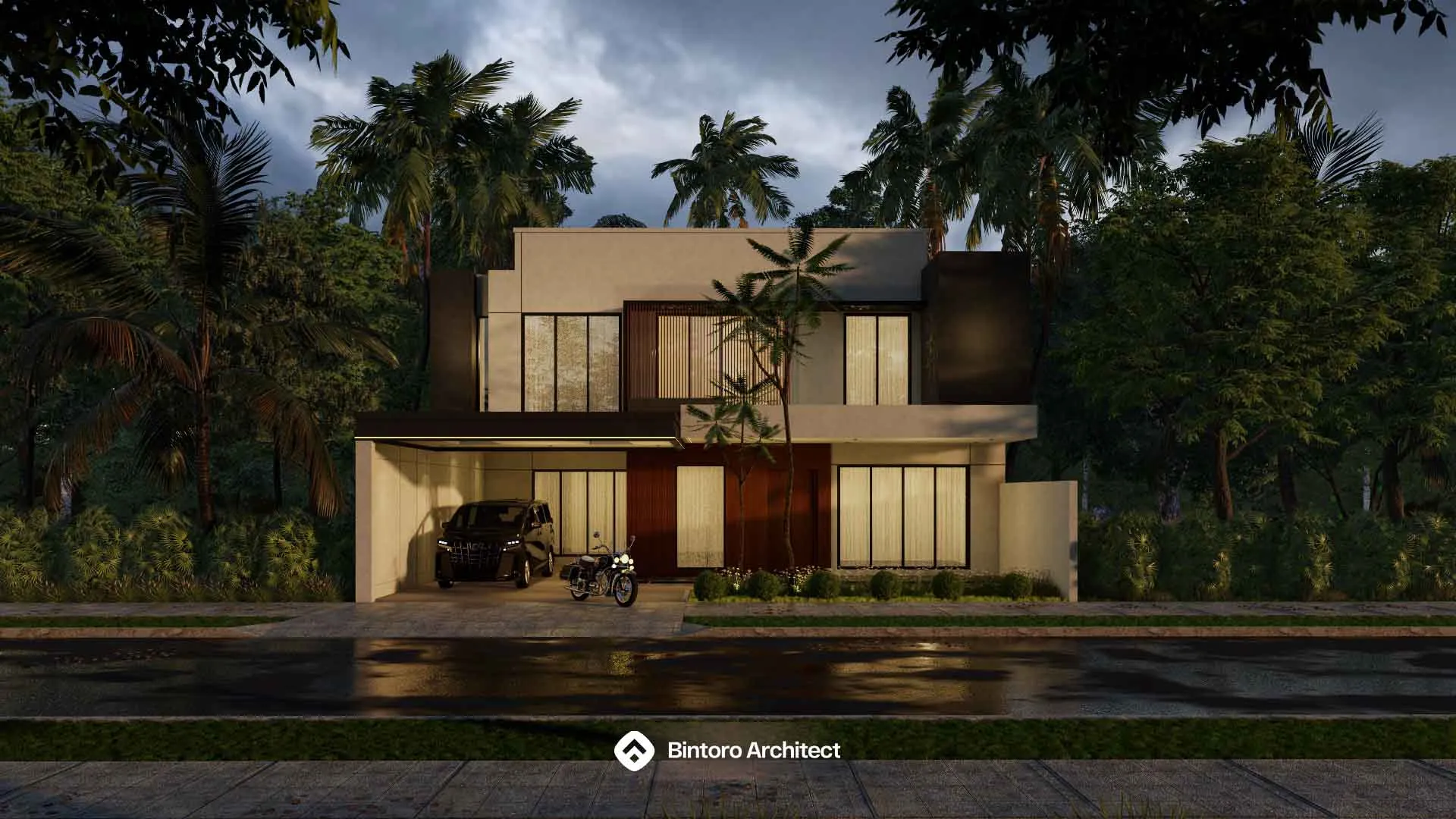 Desain Rumah 2 Lantai Minimalis Modern Elegan