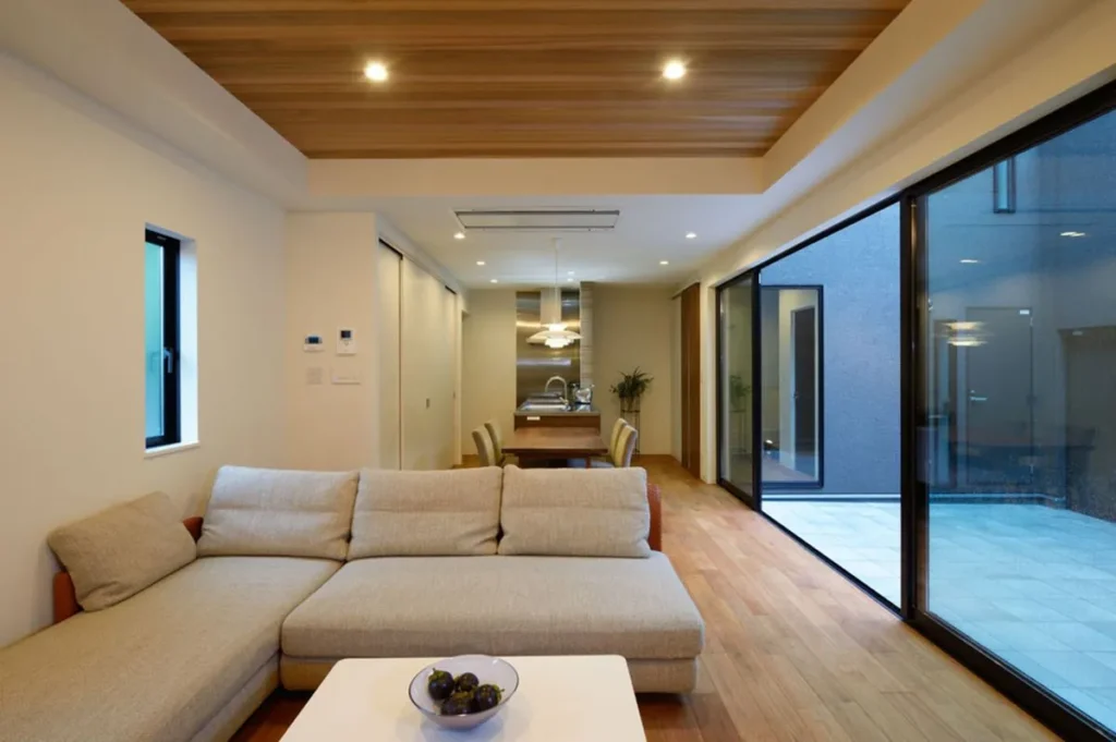 plafon gypsum kayu