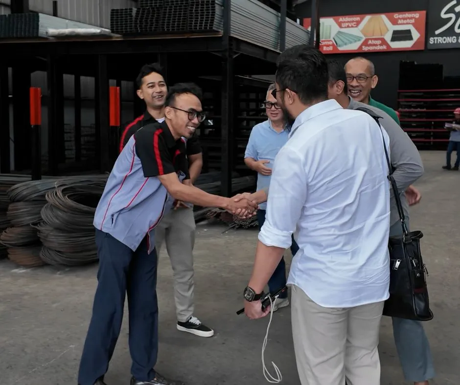 Kunjungan Manajemen Bintoro Corp ke Gudang Besi Hi Steel